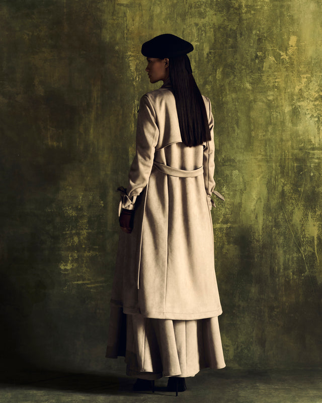 PARISIAN TRENCH COAT IN SUEDE
