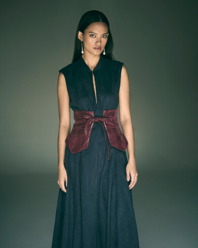 LONG SCULPTED DRESS