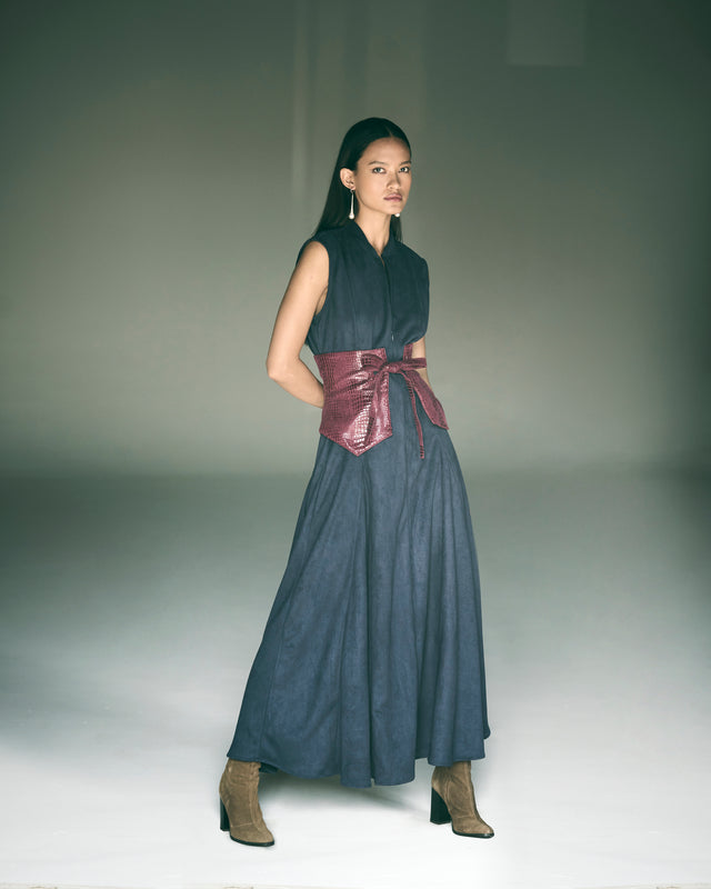 LONG SCULPTED DRESS