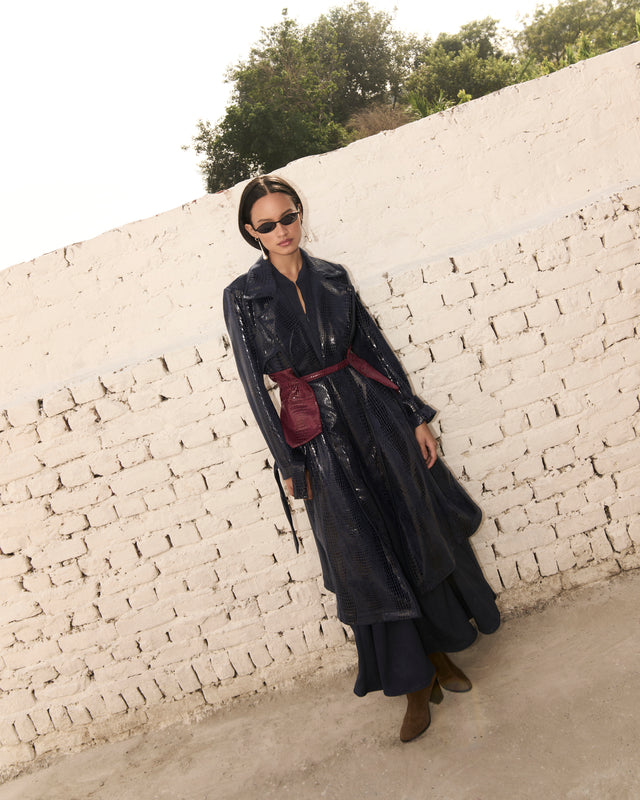 LONG NY TRENCH IN GATOR