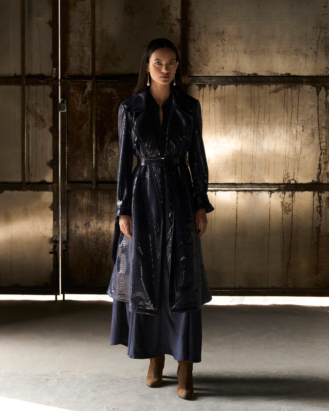 LONG NY TRENCH IN GATOR