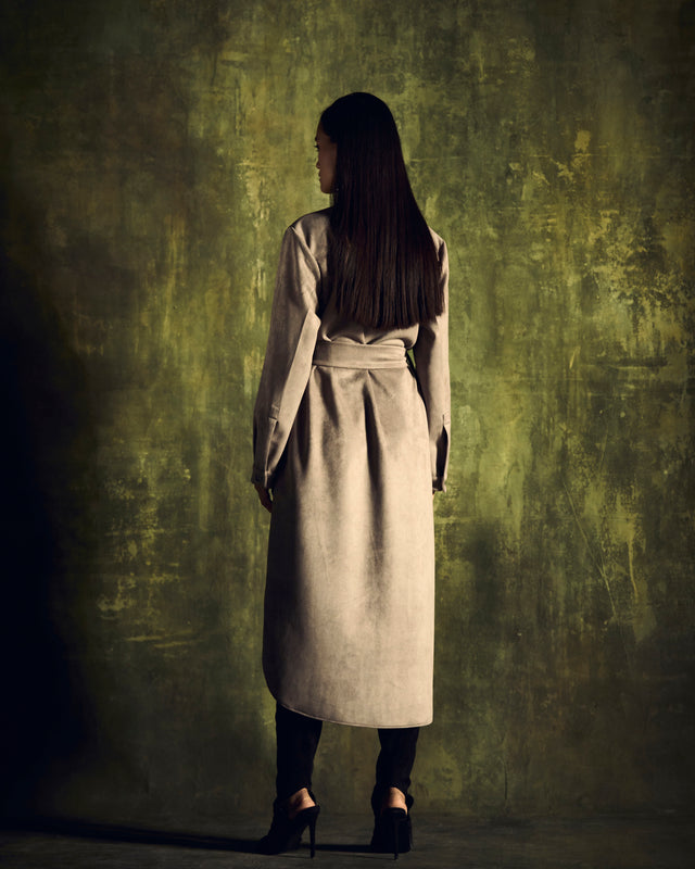 FRIDAY SHIRT DRESS IN SUEDE