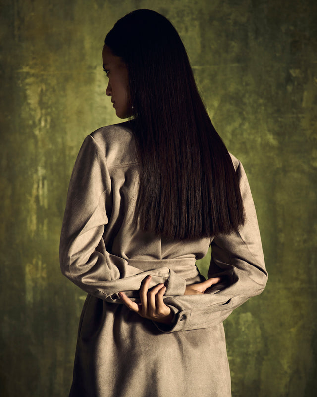 FRIDAY SHIRT DRESS IN SUEDE