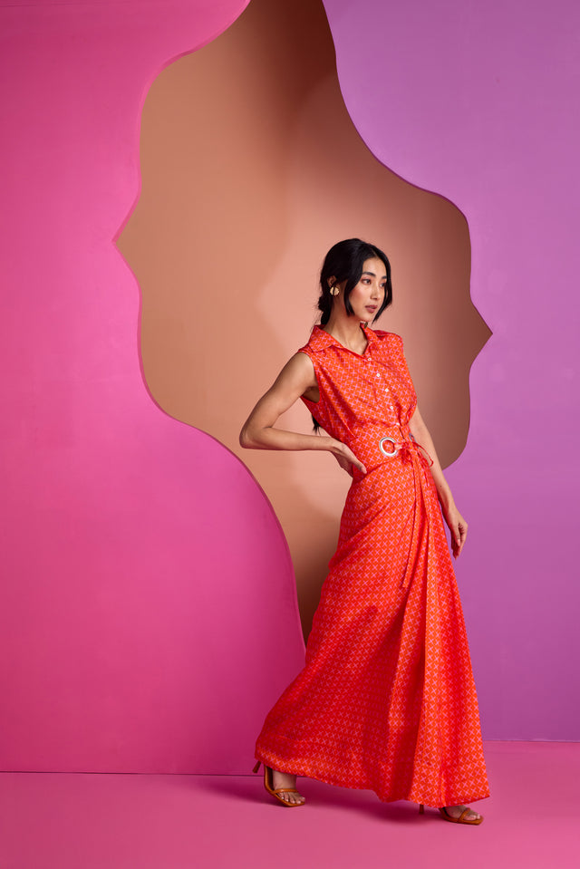 HOLIDAY SHIRT IN TESSERA (SLEEVELESS)
