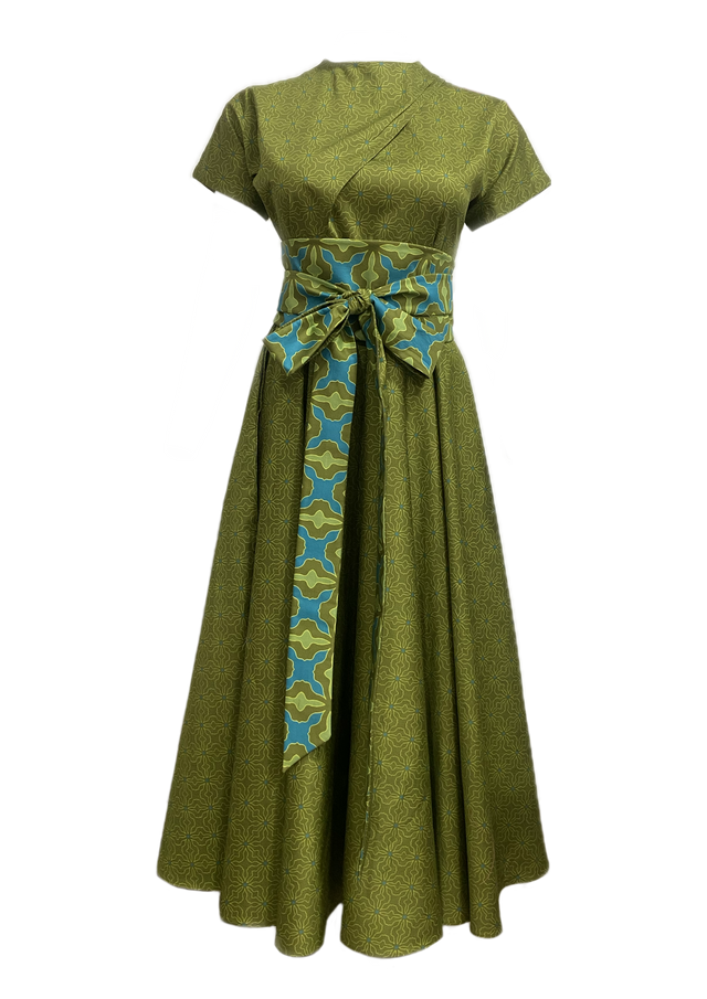 BIAS CUT DRESS IN NEBULA