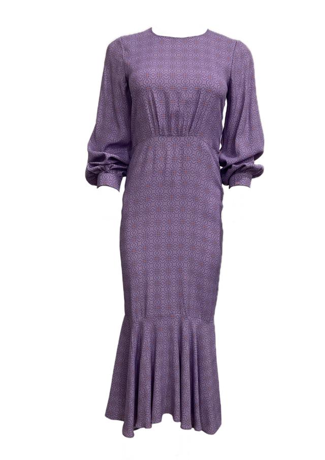 FIELD MIDI DRESS IN NEBULA