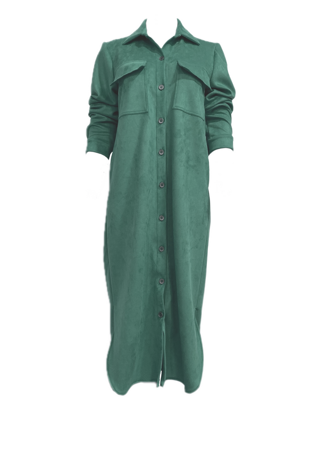 FRIDAY SHIRT DRESS IN SUEDE