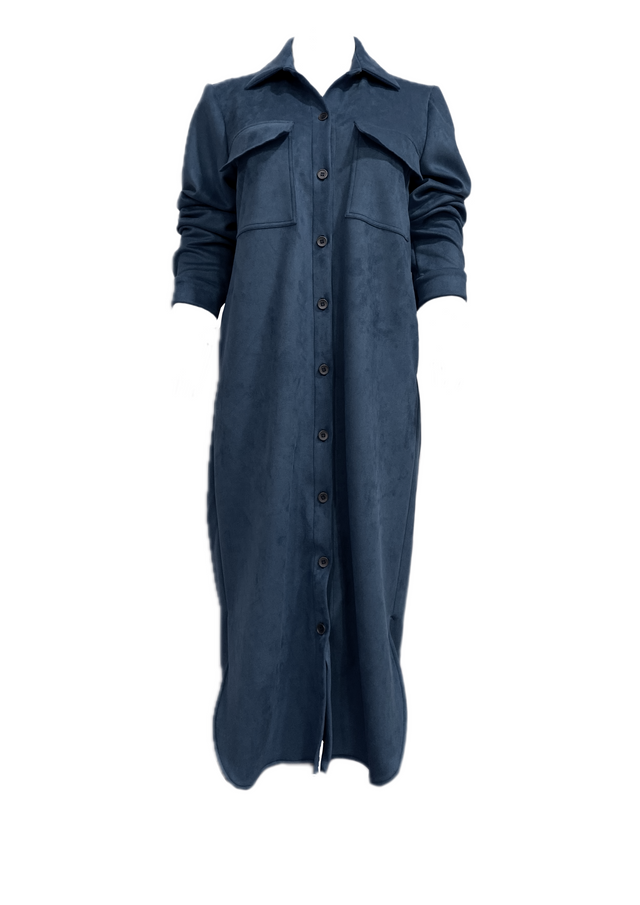FRIDAY SHIRT DRESS IN SUEDE