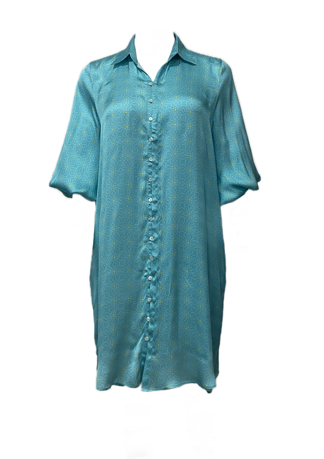 VICTORIAN SHIRT DRESS IN NEBULA