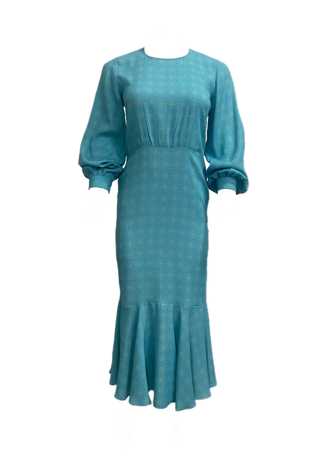 FIELD MIDI DRESS IN NEBULA