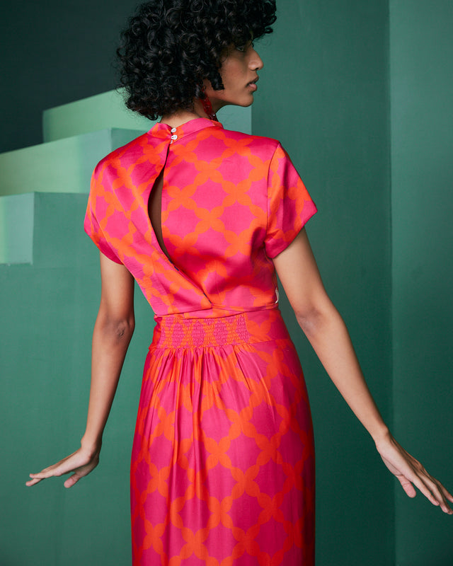 COCKTAIL SKIRT SET IN PRINT