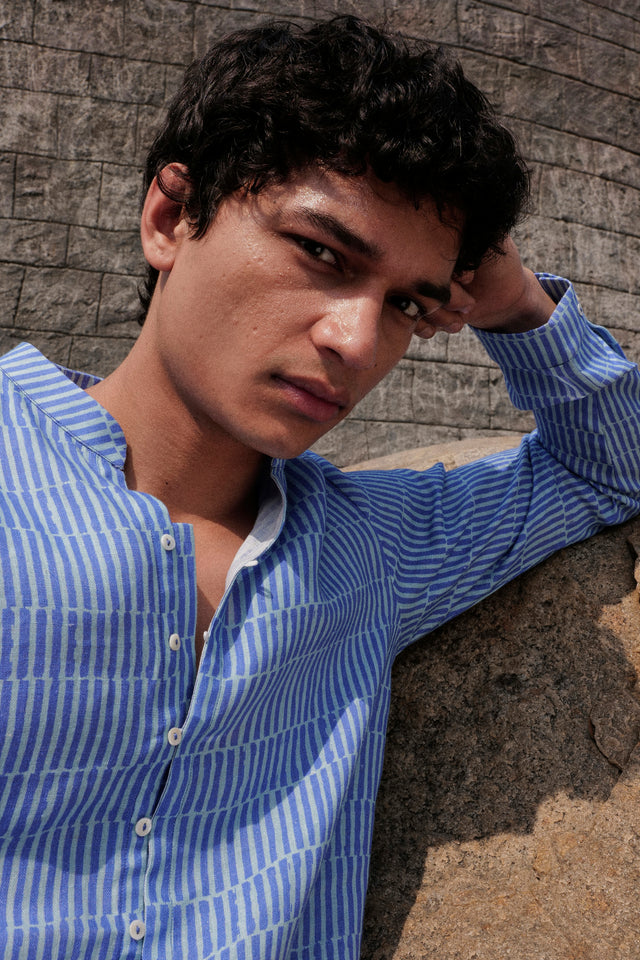 BOYFRIEND SHIRT IN SHIBORI