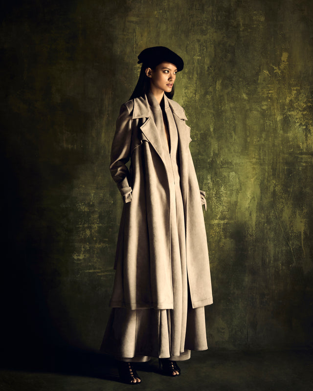 PARISIAN TRENCH COAT IN SUEDE