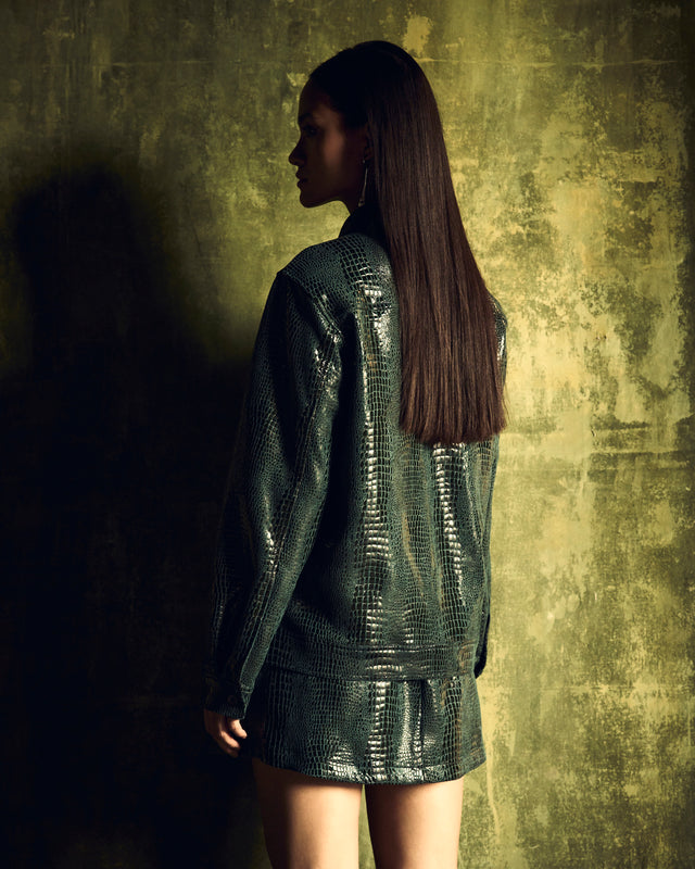 TRUCKER JACKET IN GATOR