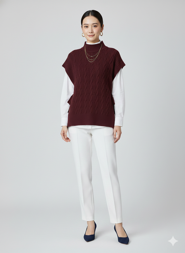 CABLE SWEATER OVERLAY