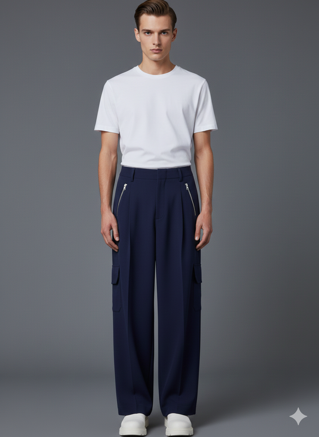 ZIPPER STRAIGHT PANT