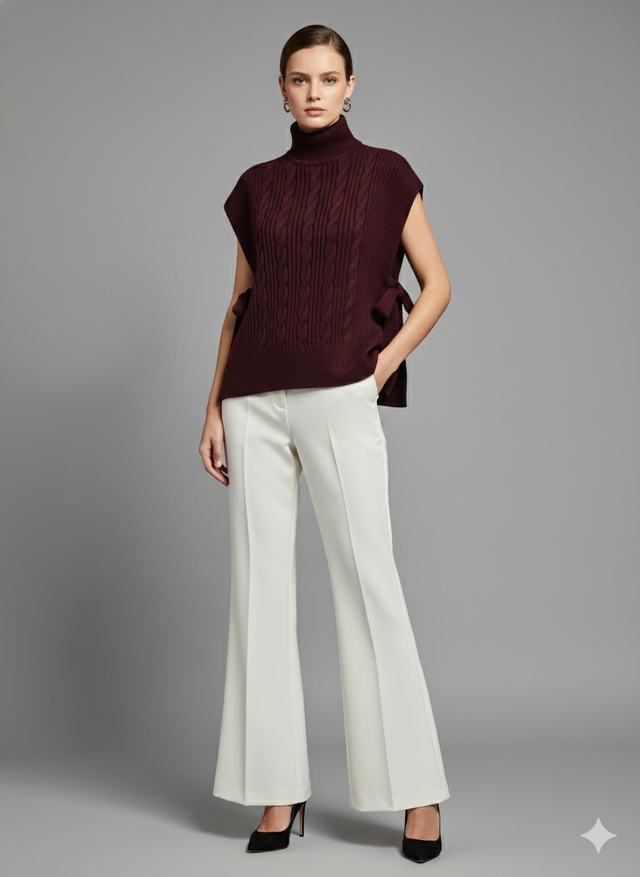 CABLE SWEATER OVERLAY