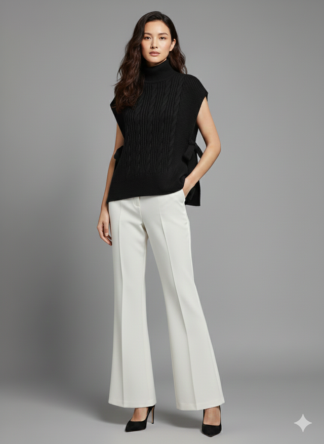 CABLE SWEATER OVERLAY