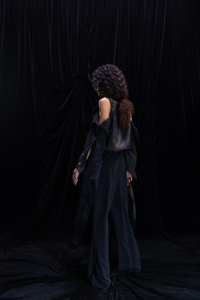 ORGANZA TRENCH OVERLAY