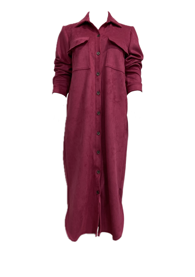 FRIDAY SHIRT DRESS IN SUEDE