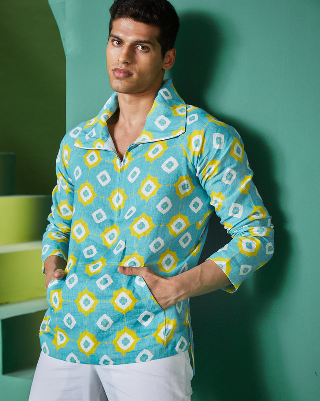SPORTS SHIRT IN MOMO PRINT