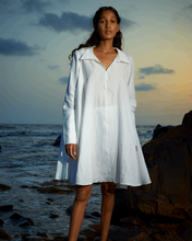 Load image into Gallery viewer, COLLARED LUNA DRESS IN LINEN
