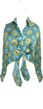 Load image into Gallery viewer, TIE UP SHIRT IN MOMO PRINT
