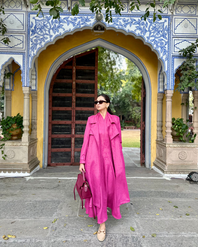 PARISIAN TRENCH COAT IN SUEDE