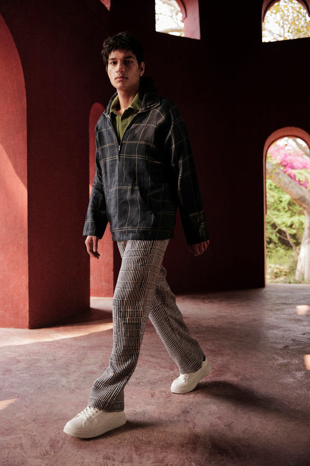 LINEN RELAXED JOGGER IN SHIBORI