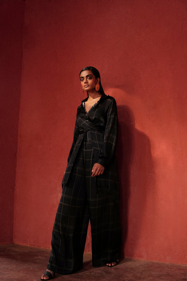 HOLIDAY PANT IN GRID